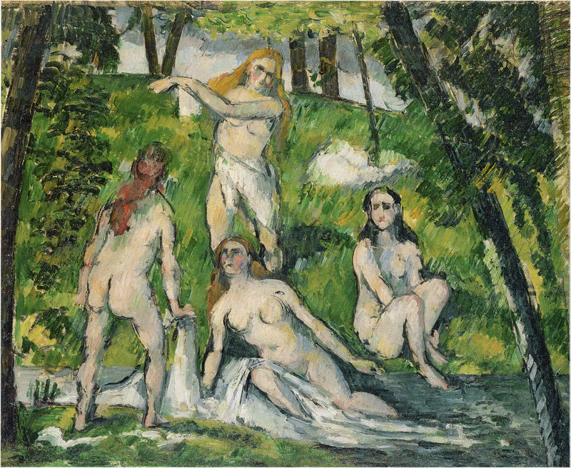 Dört banyo yapan kadın - Paul Cézanne