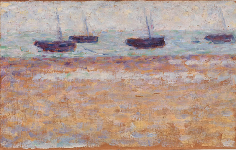 Grandcamp'taki Dört Bot - Georges Seurat
