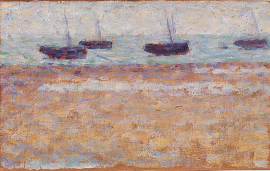 Grandcamp'taki Dört Bot - Georges Seurat