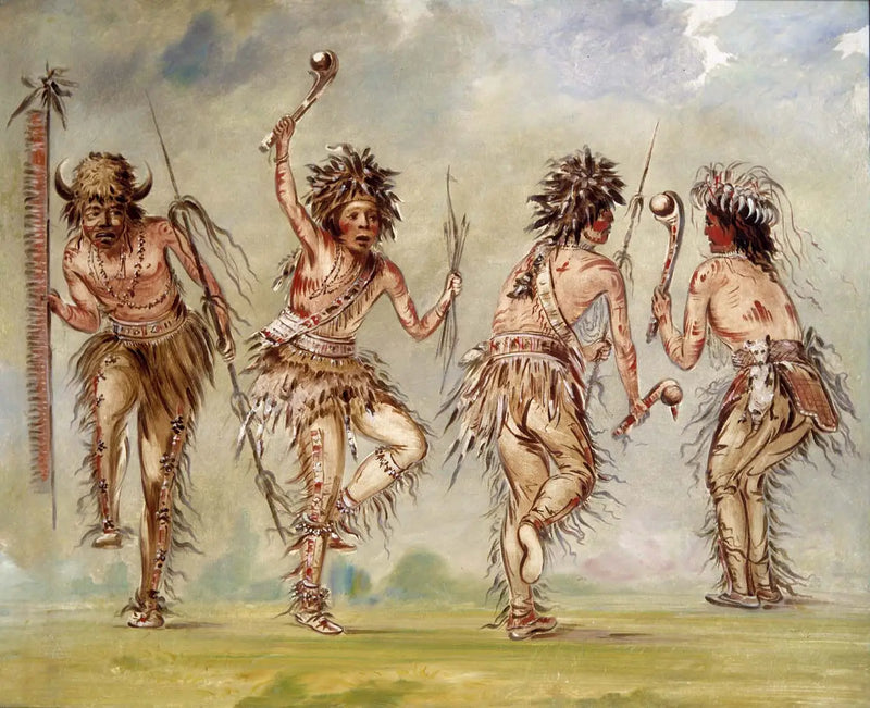 Dört Dansçı - George Catlin