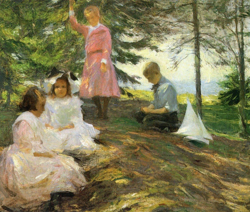 North Haven'daki Dört Çocuk - Frank Weston Benson