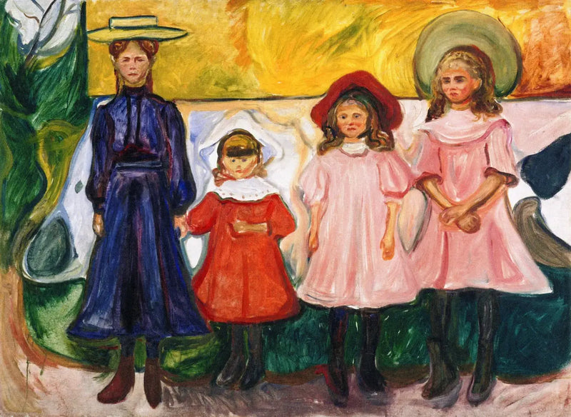 Åsgårdstrand'daki Dört Kız - Edvard Munch