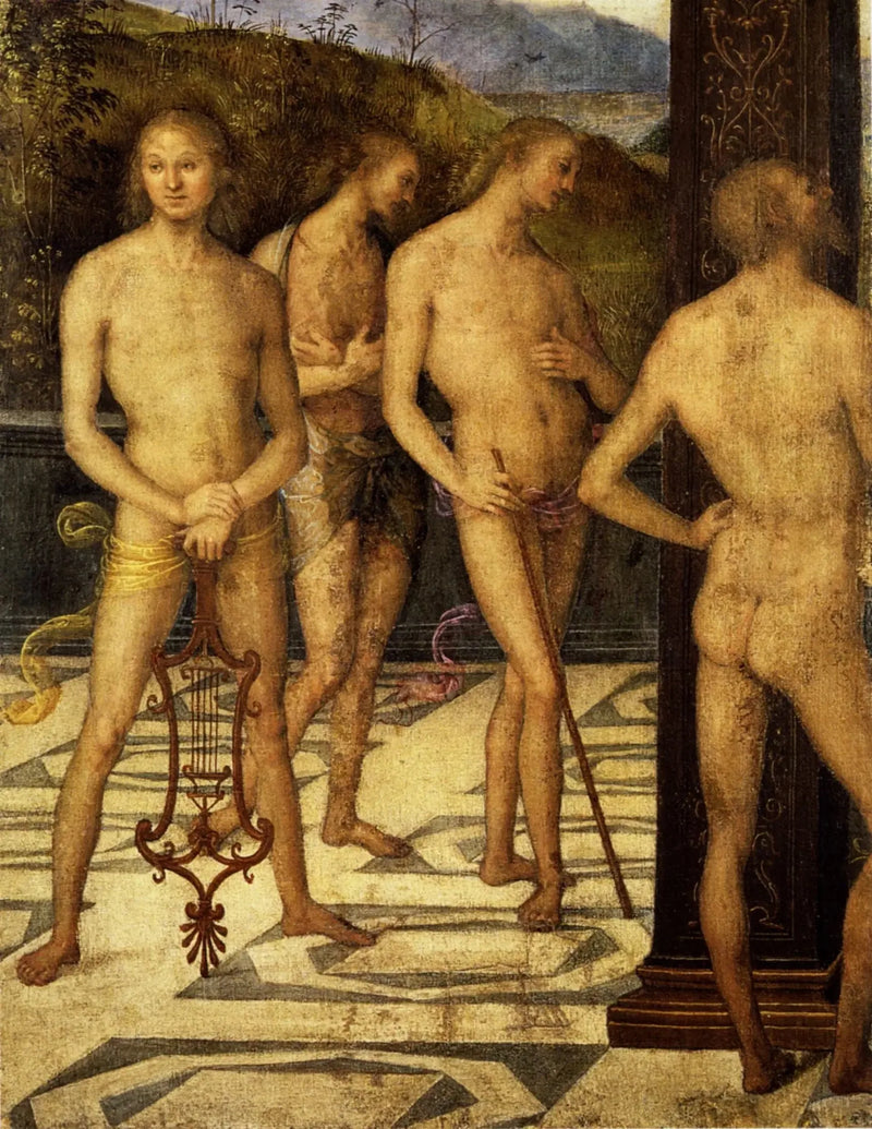Dört erkek figürü - Pietro Perugino