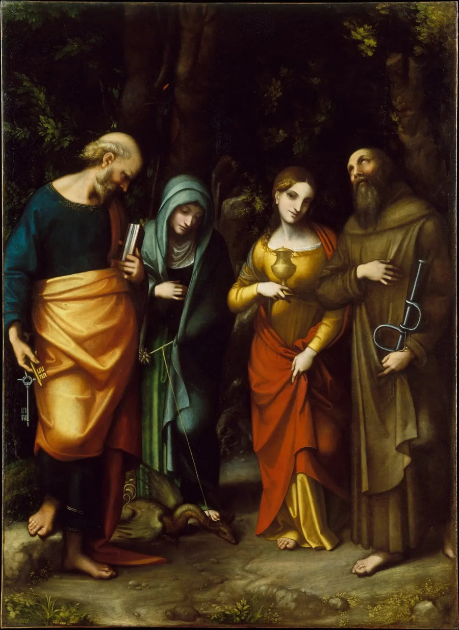 Dört Aziz - Antonio da Correggio