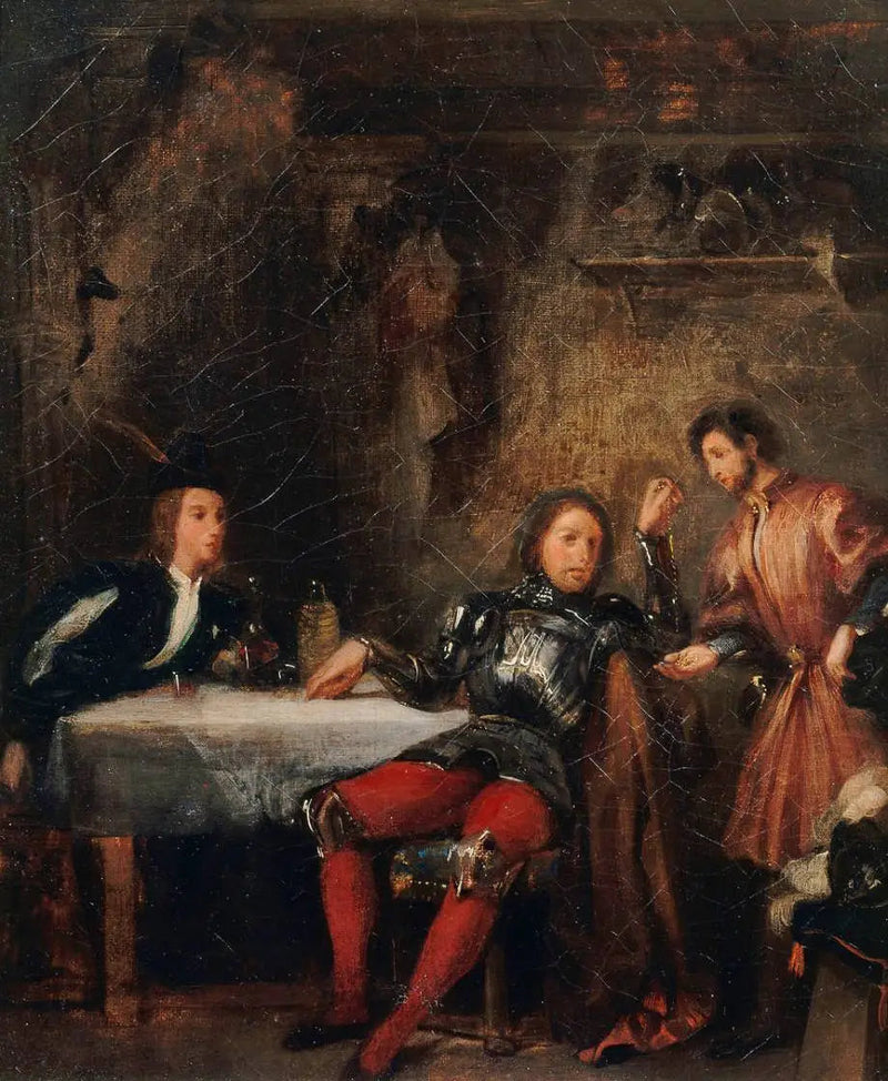 Quentin Durward ve Yara İzli Adam - Eugène Delacroix