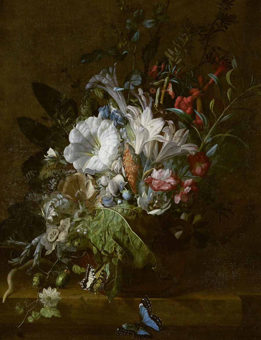 Nature morte aux fleurs et papillons — Bonn - Rachel Ruysch