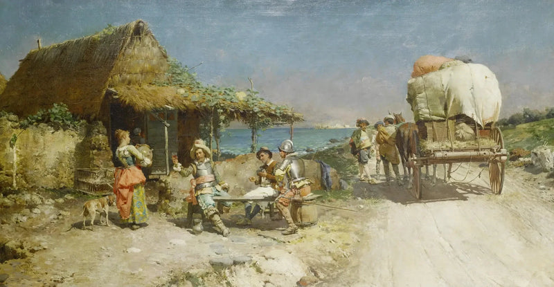 Yol Kenarında Bir Han'da Serinletici İçecekler - Cesare Augusto Detti