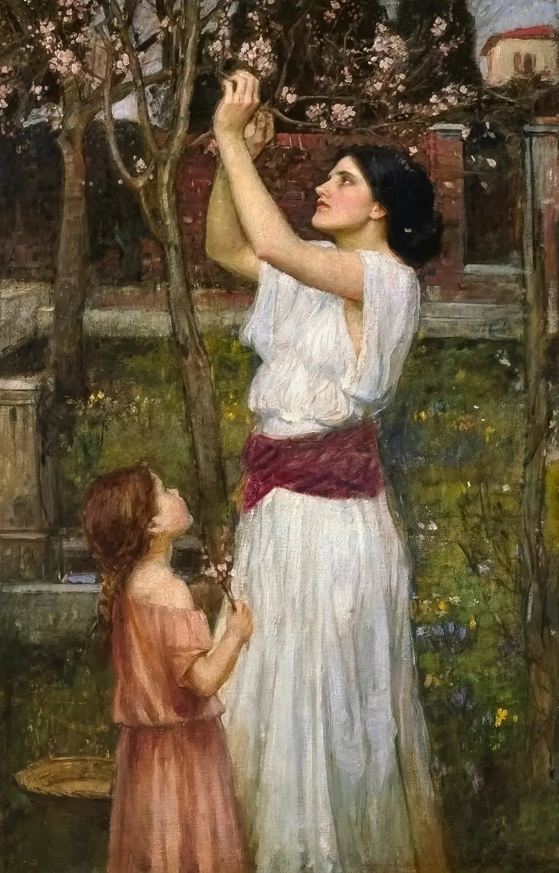 Badem Çiçekleri Toplamak - John William Waterhouse
