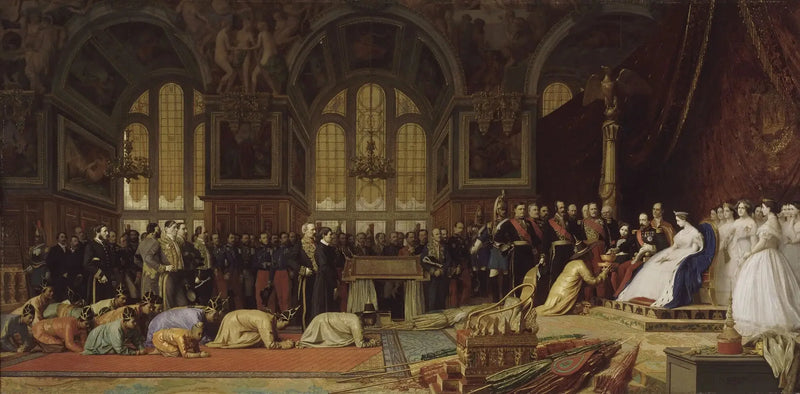 Siamlı elçilerin İmparator Napoléon III tarafından Fontainebleau sarayında kabulü, 27 Haziran 1861 - Jean-Léon Gérôme