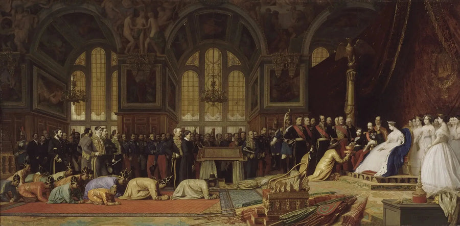 Siamlı elçilerin İmparator Napoléon III tarafından Fontainebleau sarayında kabulü, 27 Haziran 1861 - Jean-Léon Gérôme