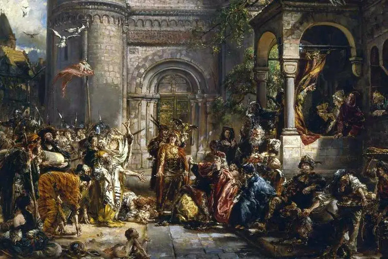 Yahudilerin Kabulü 1096 yılında MS - Jan Matejko
