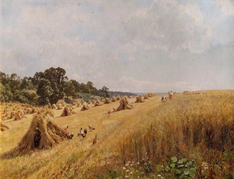 Aile tarlasında hasat - Edward Wilkins Waite