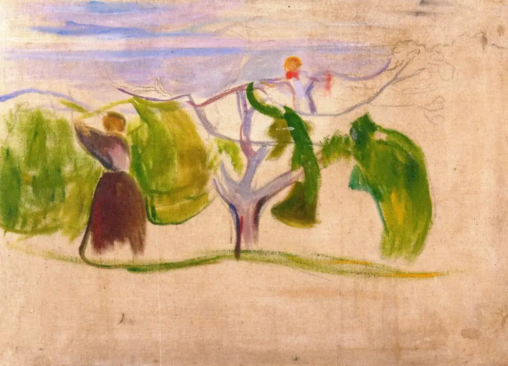 Reproduction du tableau « Récolte de fruits - Edvard Munch » par Alpha Reproduction en peinture à l’huile