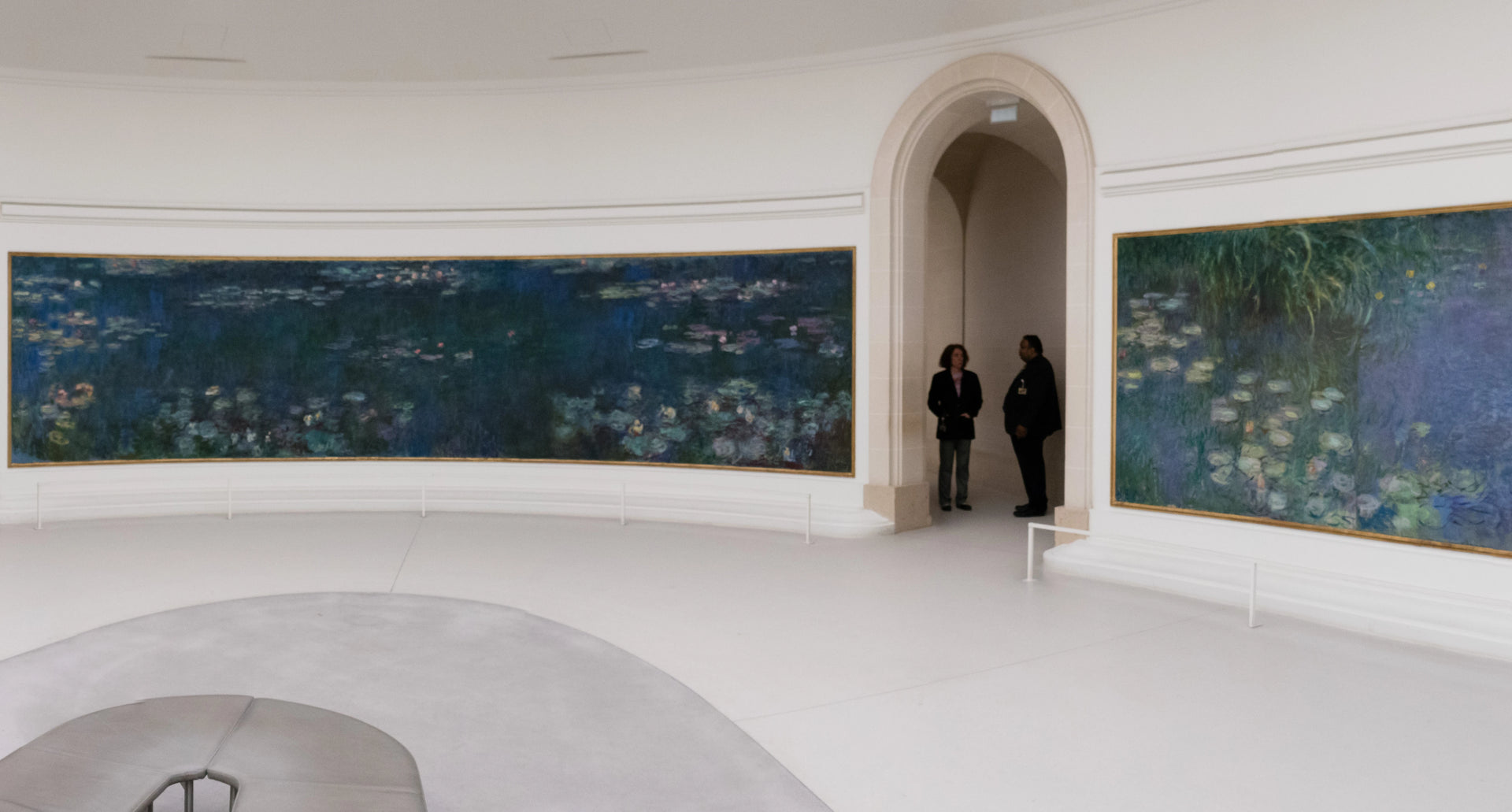 Reflets verts photographié dans la première salle des Nymphéas au musée de l’Orangerie