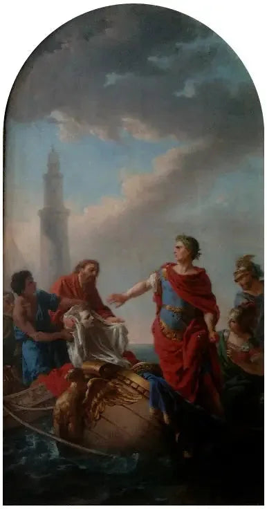 César'un Pompée'nin Ölümüne Üzüntüsü - Louis Jean François Lagrenée