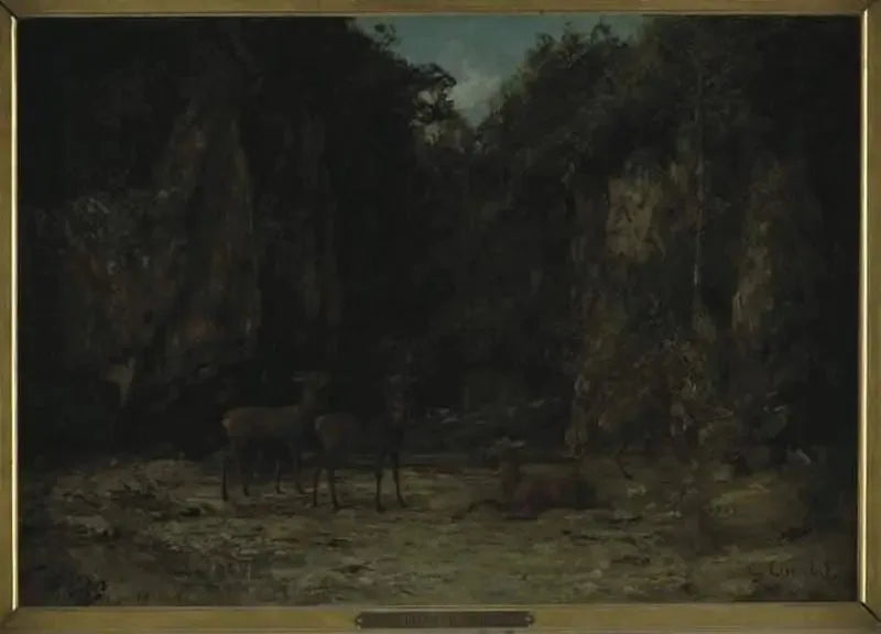 Alacakaranlıkta Geyiklerin İndirilişi - Gustave Courbet