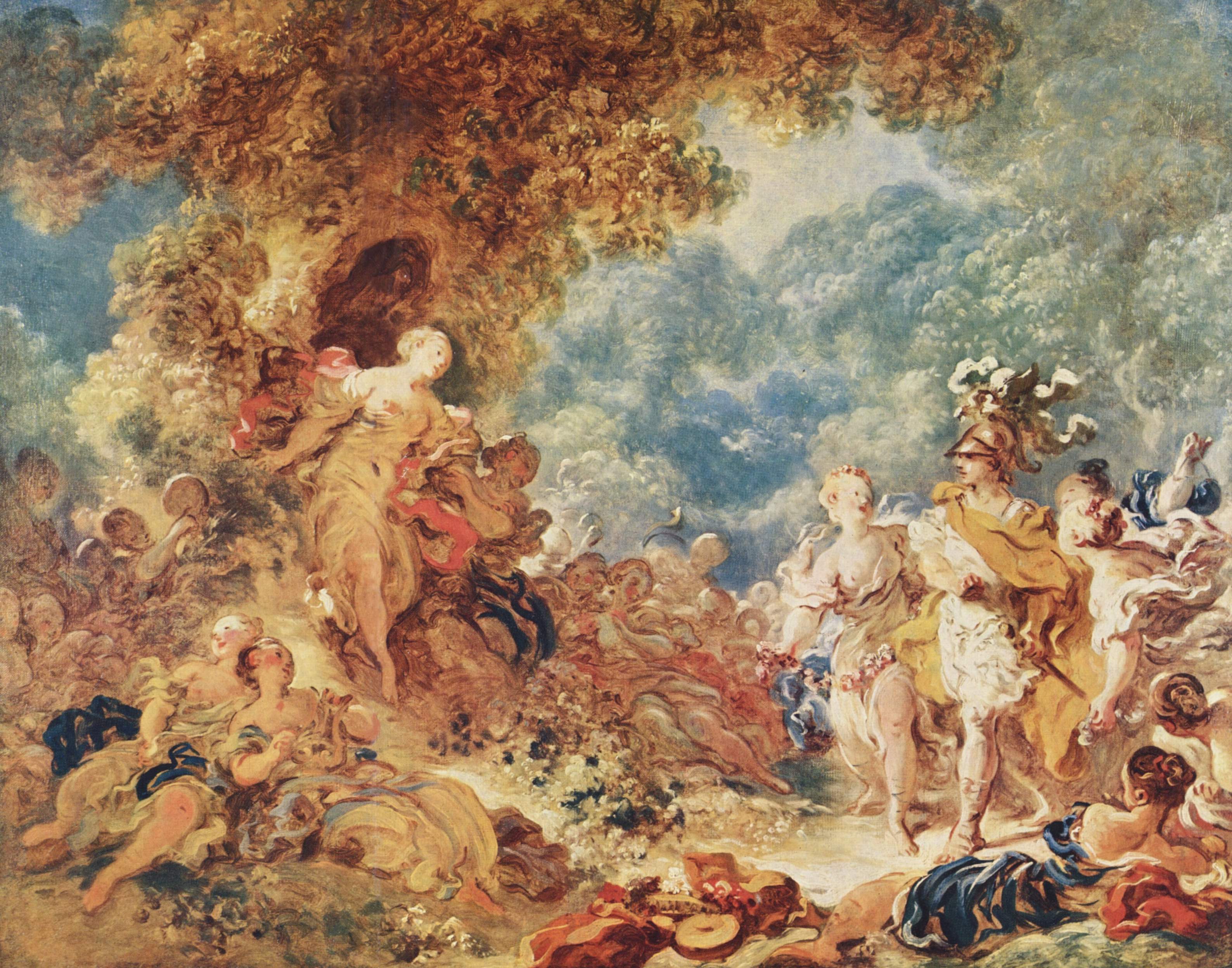 Renaud dans les jardins d'Armide - Jean-Honoré Fragonard