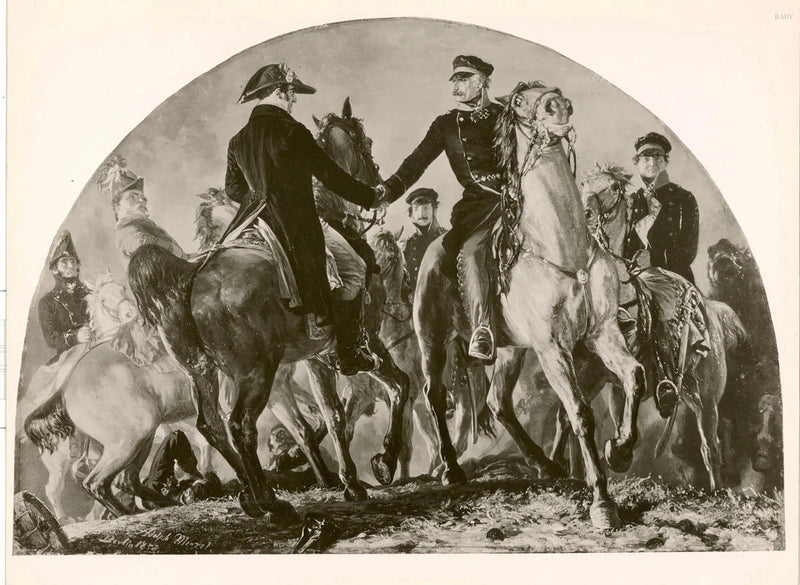 Blücher ve Wellington'un Buluşması - Adolph von Menzel