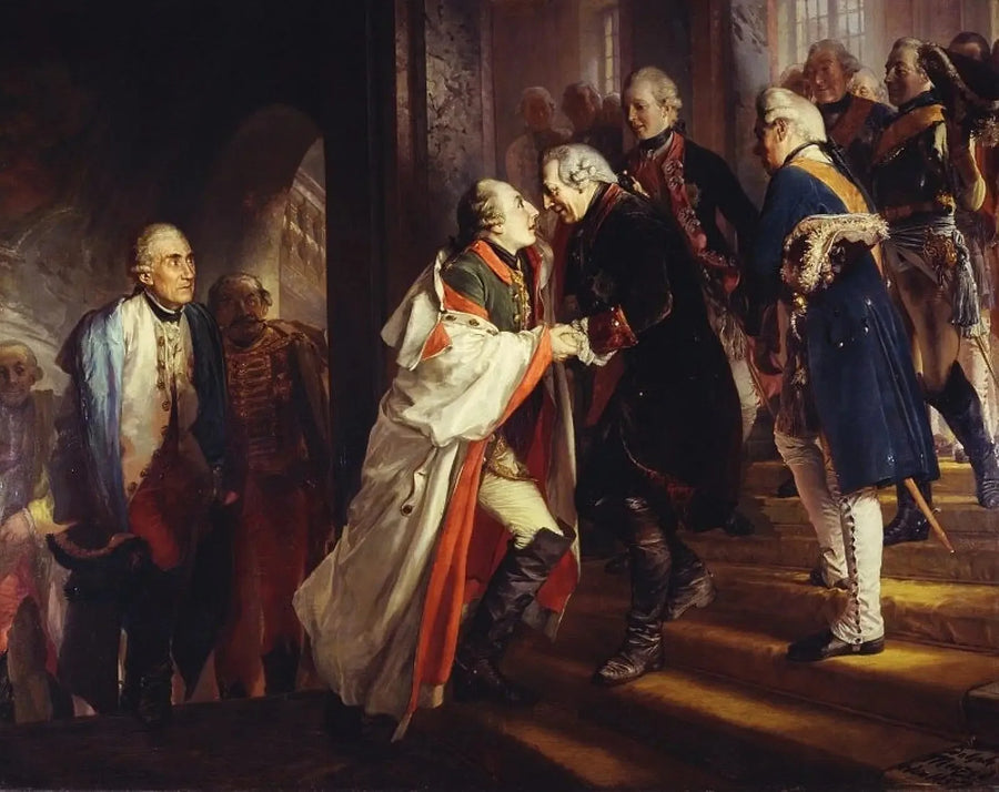 Frédéric II'nin Neisse'de İmparator Joseph II ile Buluşması 1769 - Adolph von Menzel