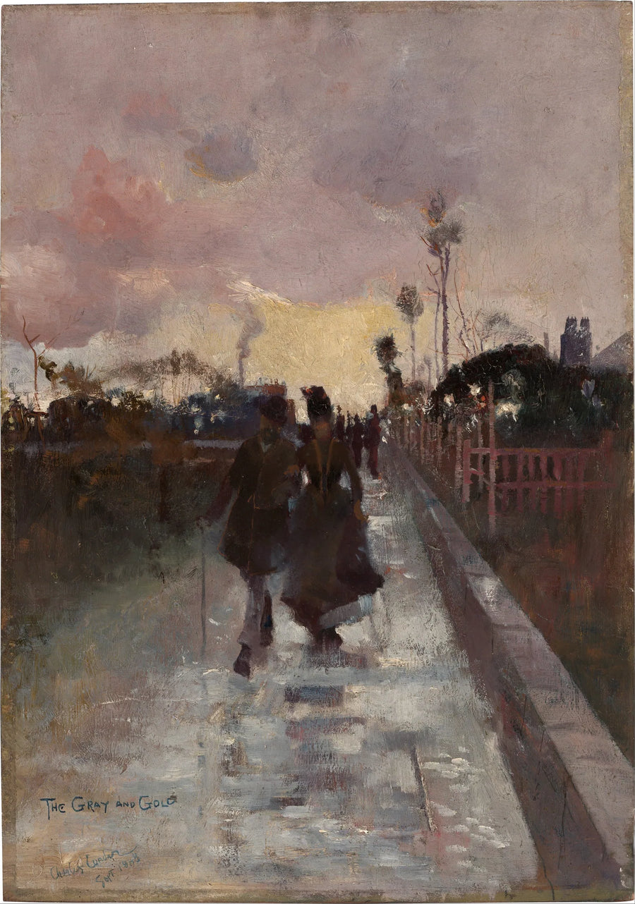 Eve Dönmek (Gri ve Altın) - Charles Conder