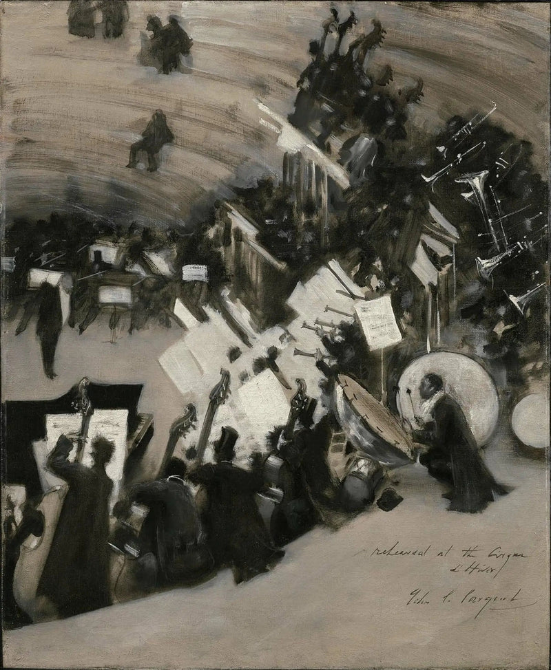 Pasdeloup Orkestrası'nın Kış Sirkinde Tekrarı - John Singer Sargent