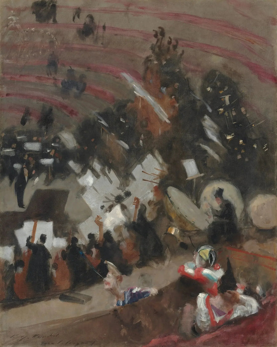 Pasdeloup Orkestrası'nın Kış Sirkinde Tekrarı - John Singer Sargent