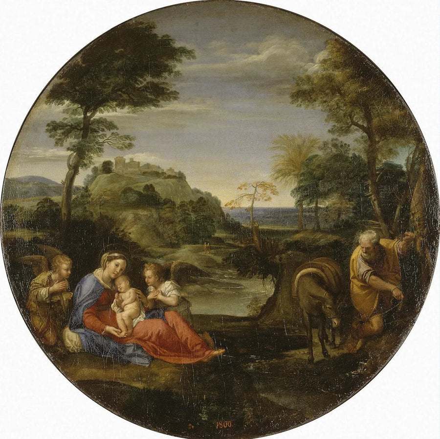 Mısır'a Kaçışta Dinlenme - Annibale Carracci