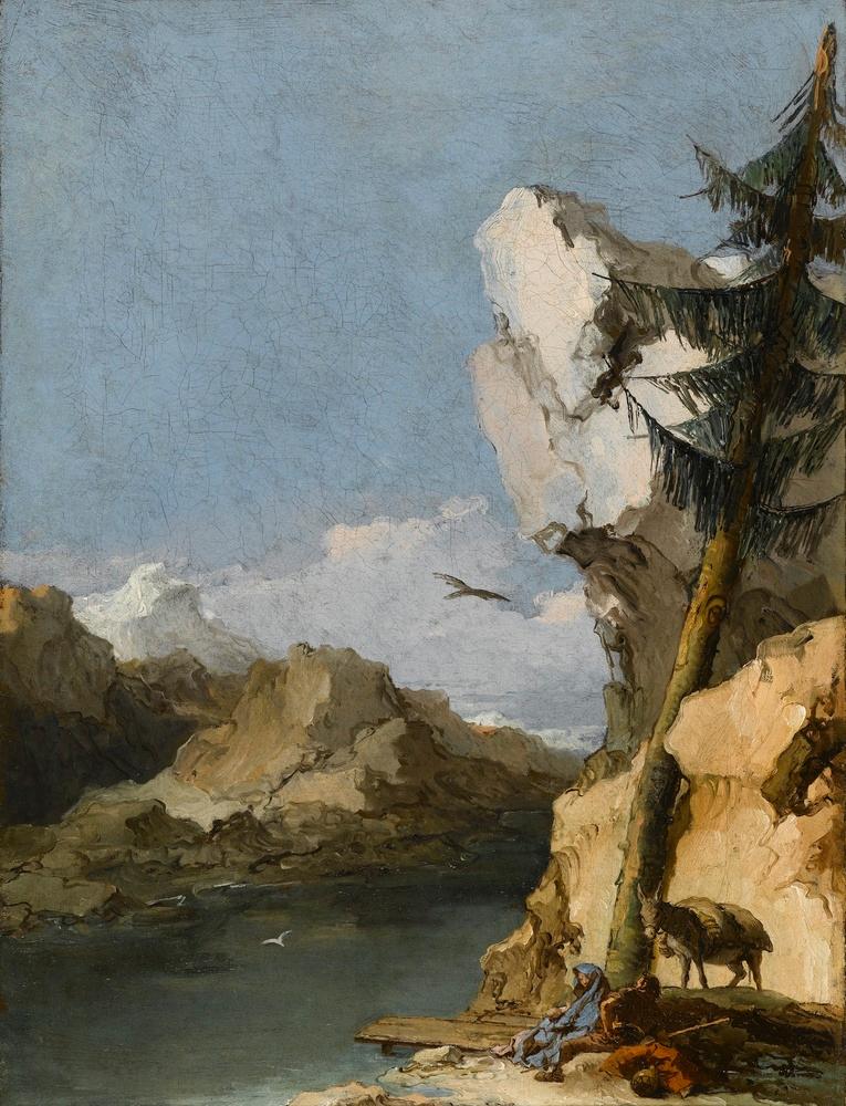 Repos pendant la fuite en Égypte - Giovanni Battista Tiepolo
