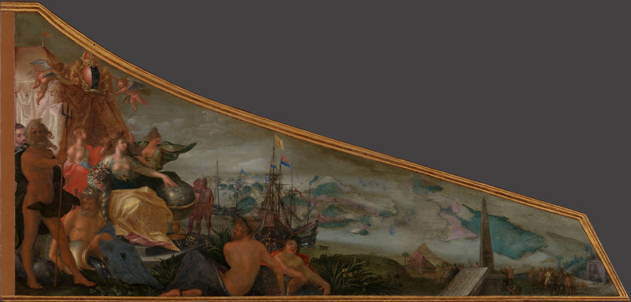 Représentation allégorique d'Amsterdam comme centre du commerce mondial - Pieter Isaacsz