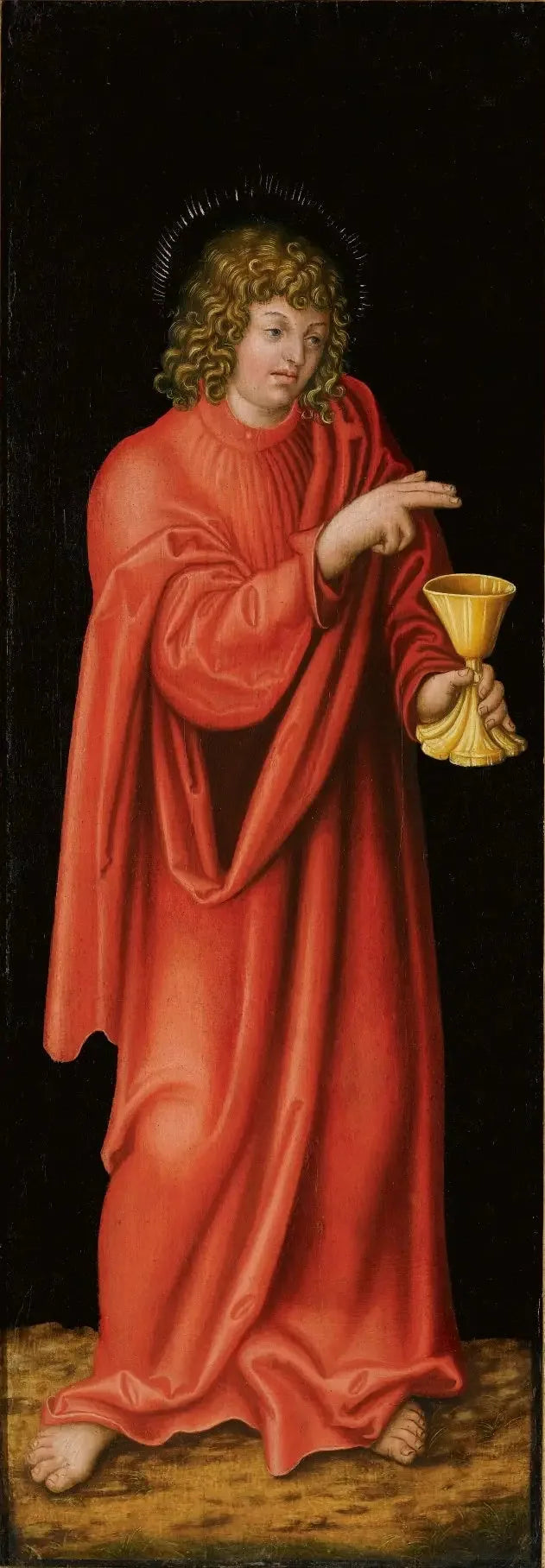 Feilitzsch Altarı [sol aile, arka yüz] : Aziz Yuhanna İncili Yazarı - Lucas Cranach the Elder