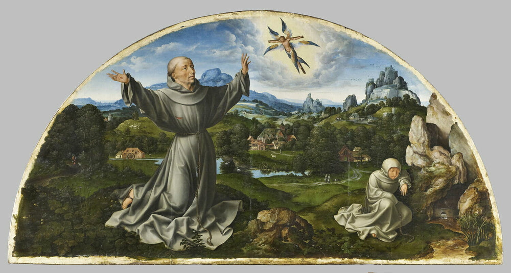 Retable de la Déploration du Christ: La Stigmatisation de saint François d’Assise - Joos van Cleve - Alpha Reproduction