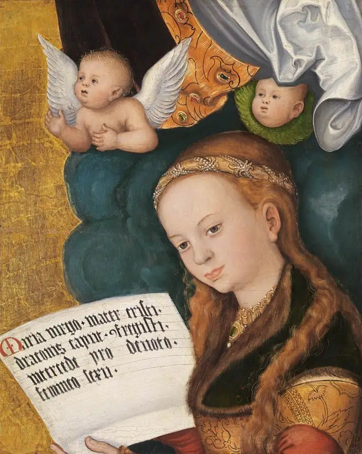 Prag Altarı [orta panel, parça]: Aziz Margareta - Lucas Cranach the Elder