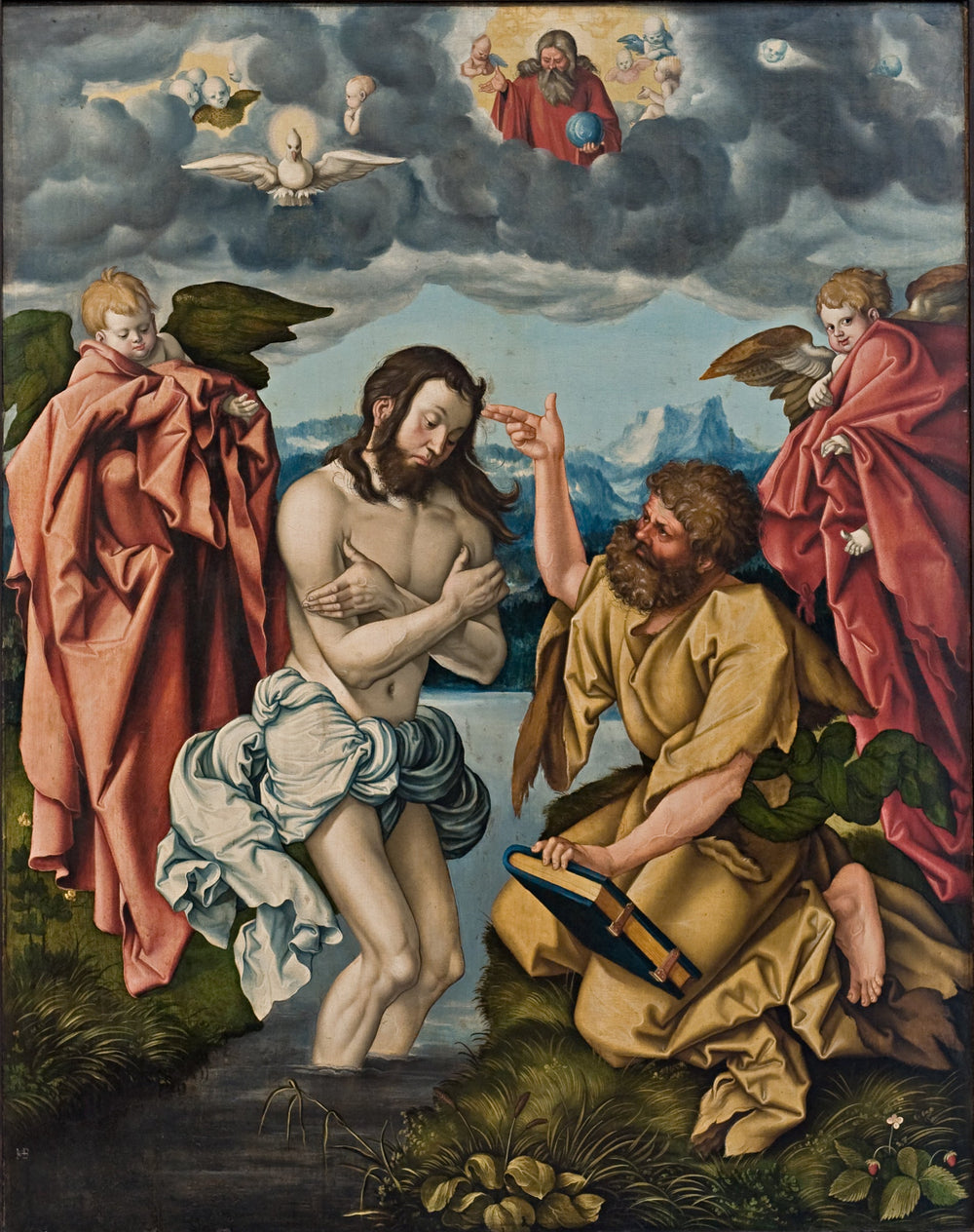 Retable de Saint Jean: Baptême du Christ - Hans Baldung Grien - Alpha Reproduction