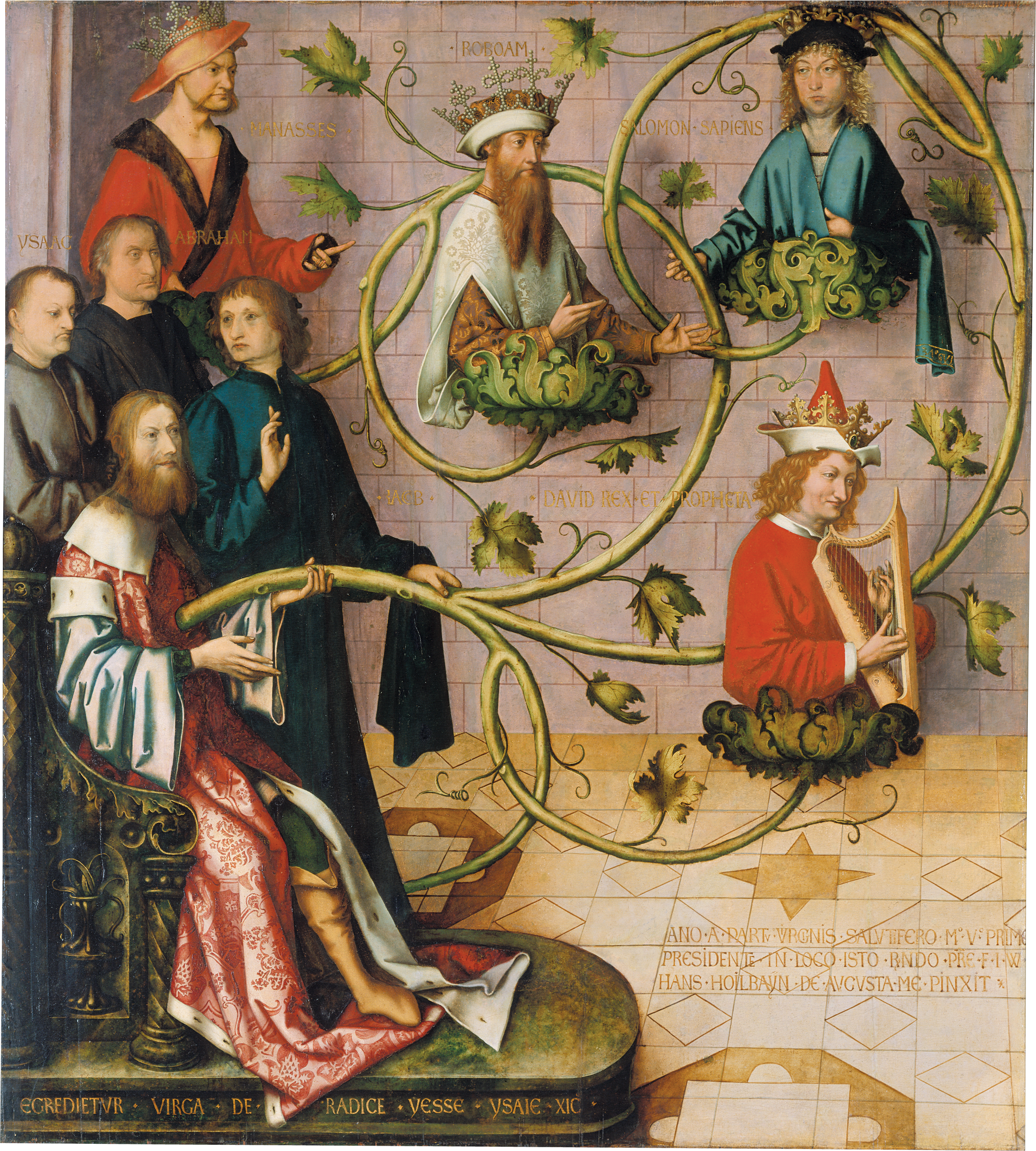 Retable dominicain de Francfort: Arbre de Jessé (partie inférieure) - Hans Holbein the Elder - Alpha Reproduction