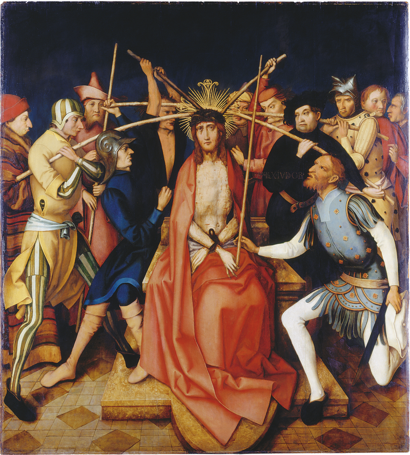 Frankfurt Dominikan Altarı: dikenli taç takmış İsa - Hans Holbein the Elder