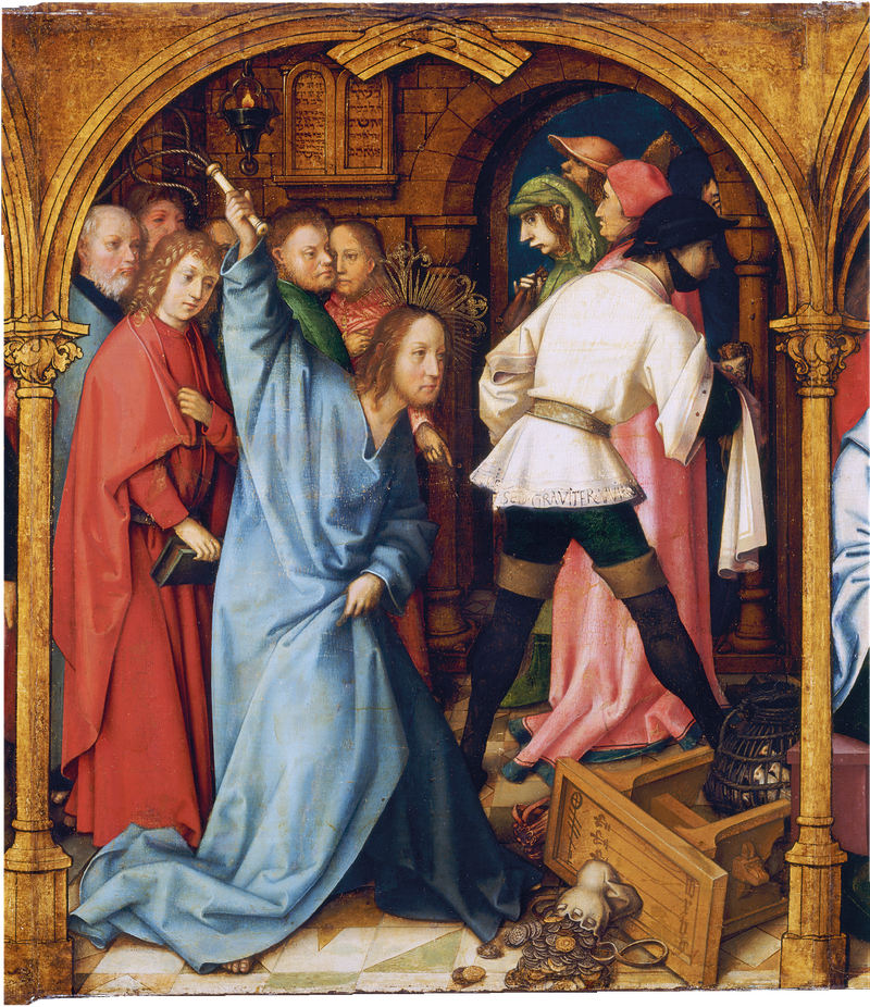 Frankfurt Dominikan Altarı: Tapınağın Arındırılması - Hans Holbein the Elder