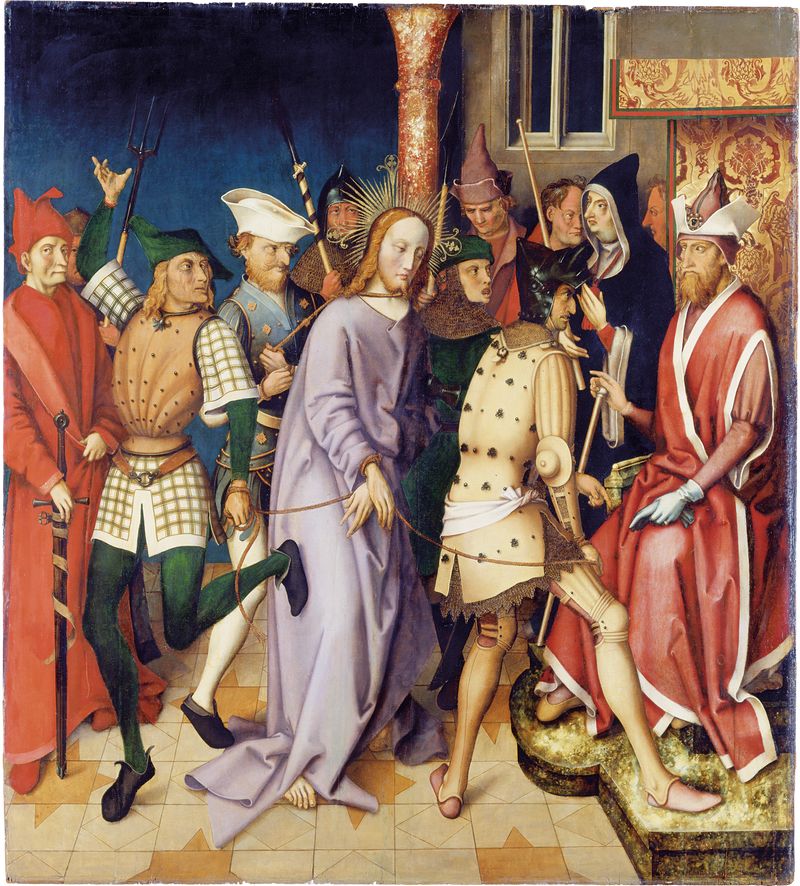 Frankfurt Dominikan Altarı: Pontius Pilatus Önünde İsa - Hans Holbein the Elder