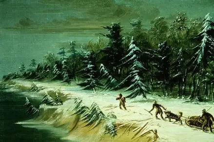 Frontenac Kalesi'ne kızakla dönüş. Şubat 1679 - George Catlin