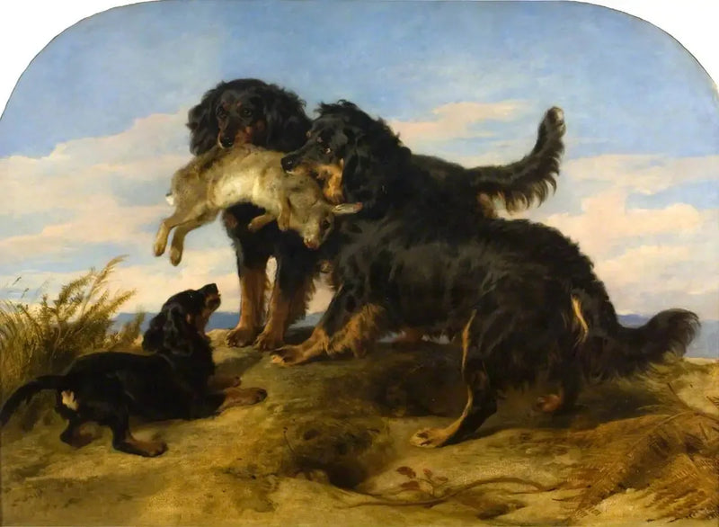 Tavşan avcılı retrieverlar - Edwin Henry Landseer
