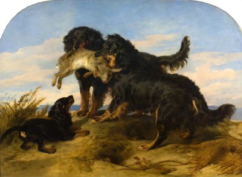 Tavşan avcılı retrieverlar - Edwin Henry Landseer