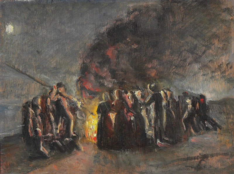 Yaz Gündönümü Kutlaması, Skagen Plajı. - Michael Peter Ancher