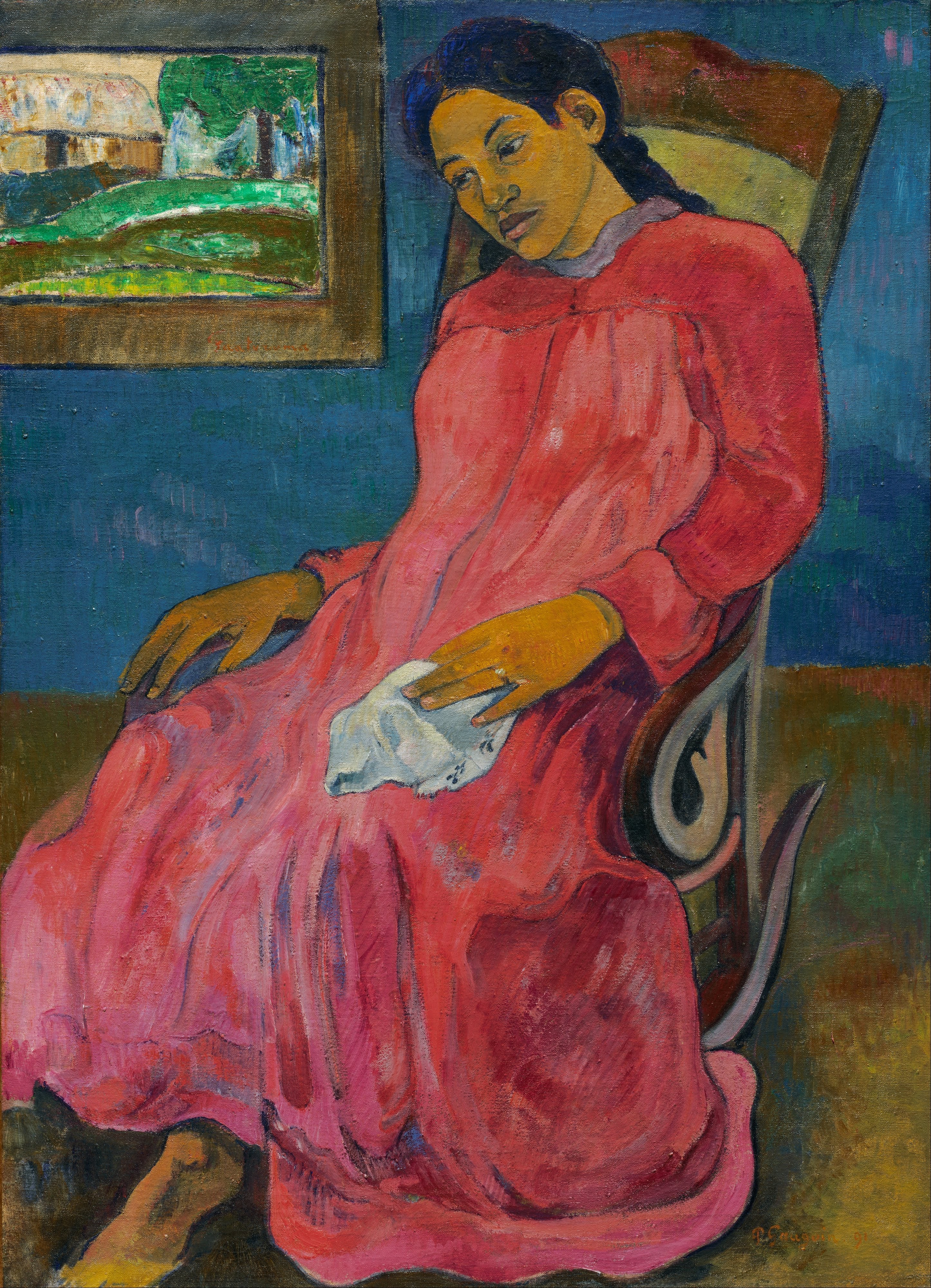 Reproduction du tableau « Rêverie - Paul Gauguin » par Alpha Reproduction en peinture à l’huile