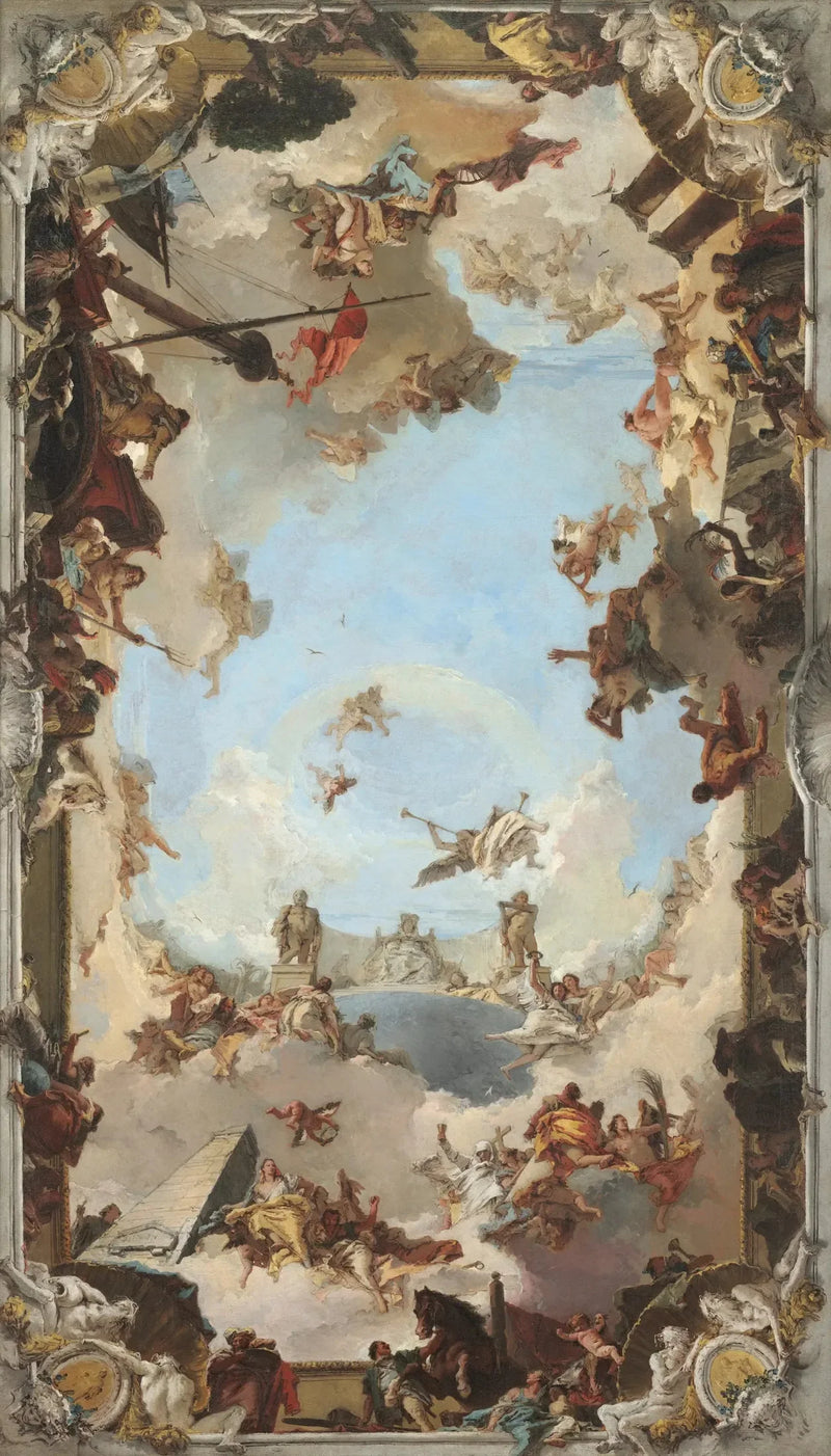 İspanyol monarşisinin zenginliği ve avantajları Charles III döneminde - Giovanni Battista Tiepolo