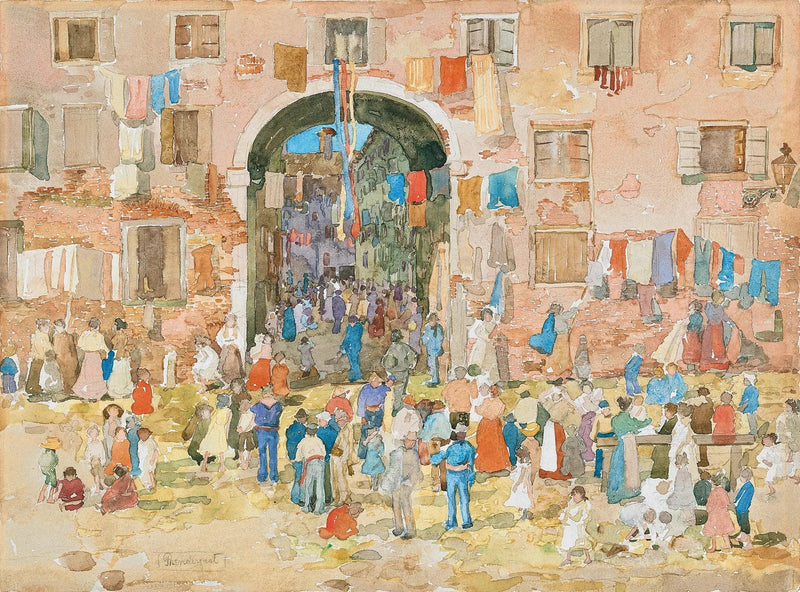 Riva degli Schiavoni, Castello (Venedik) - Maurice Prendergast