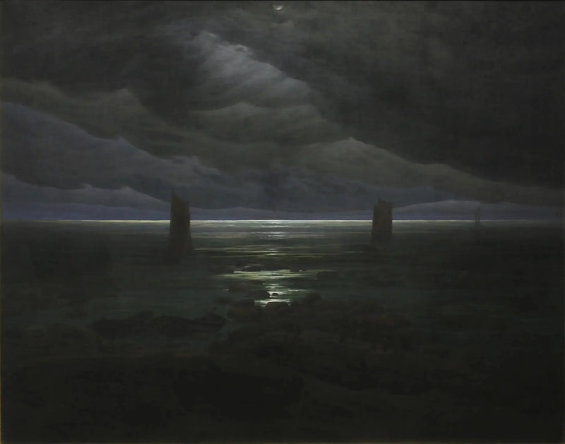 Ay Işığındaki Kıyı - Caspar David Friedrich