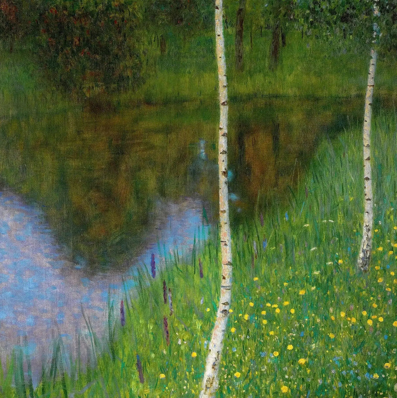 Göl Kıyısı ve Huş Ağaçları - Gustav Klimt