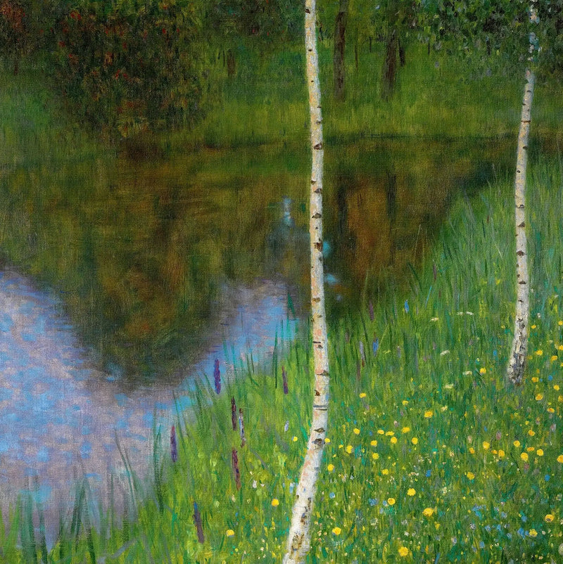 Göl Kıyısı ve Huş Ağaçları - Gustav Klimt
