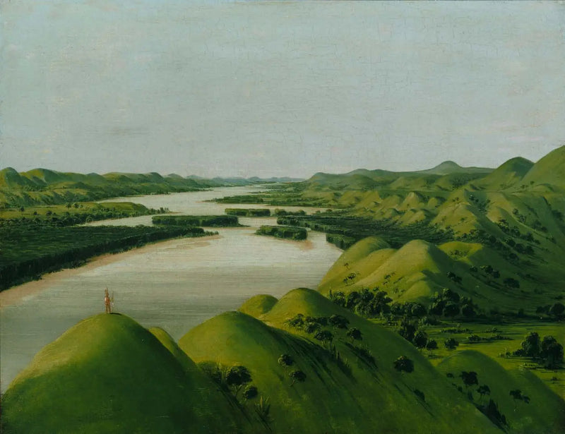 River Bluffs, Saint-Louis'in 1320 mil üzerinde - George Catlin