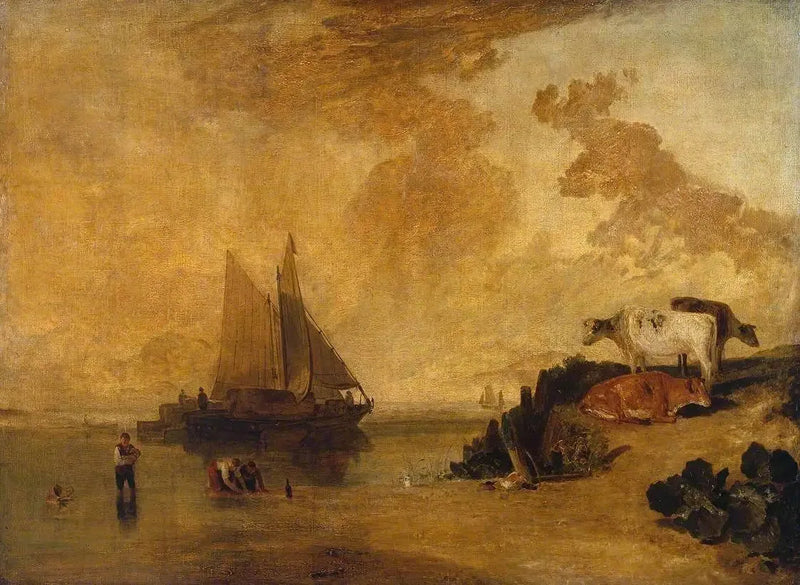 Sığırlarla Nehir Manzarası - J. M. W. Turner