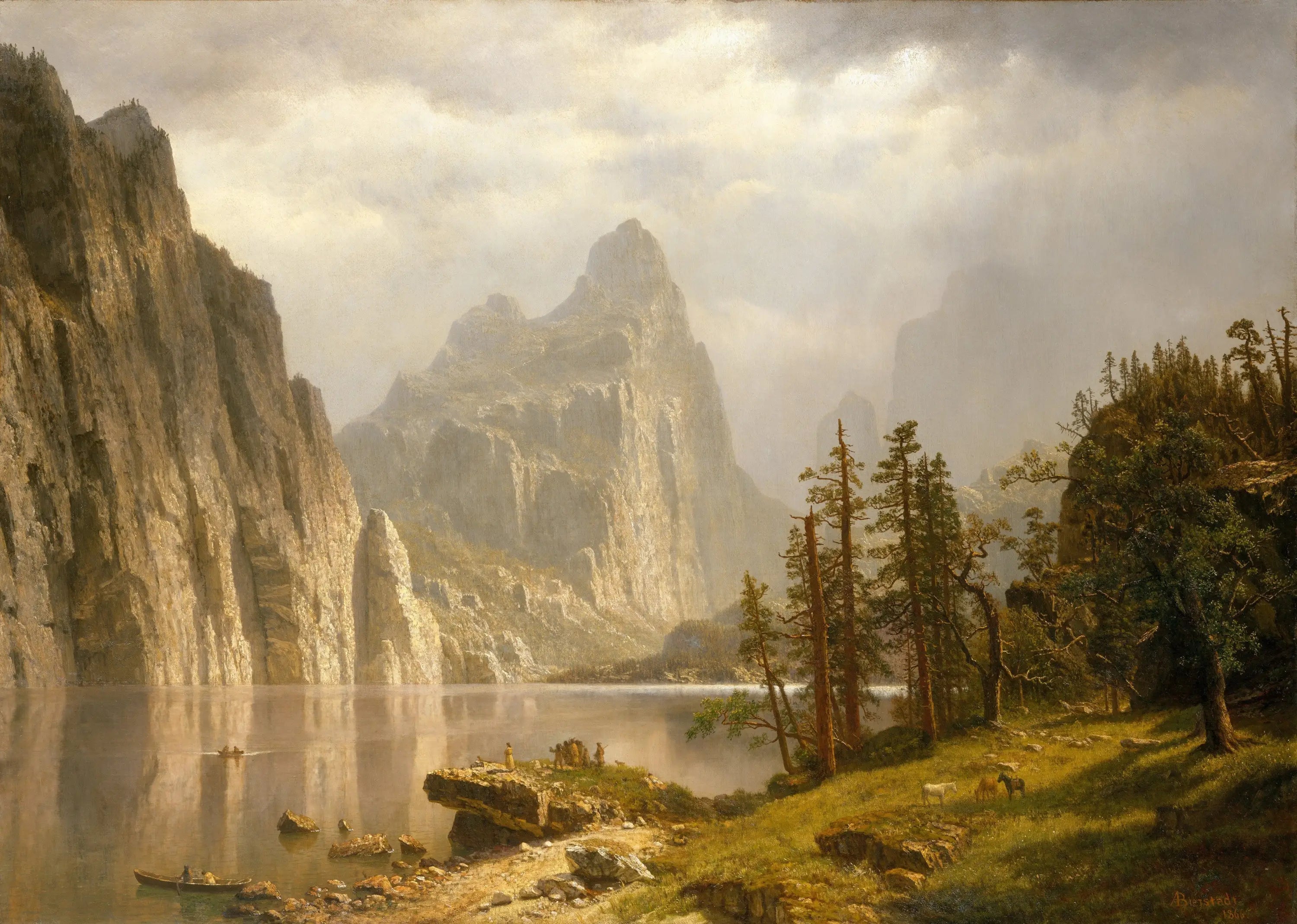 Rivière Merced vallée de Yosemite - Albert Bierstadt - Alpha Reproduction